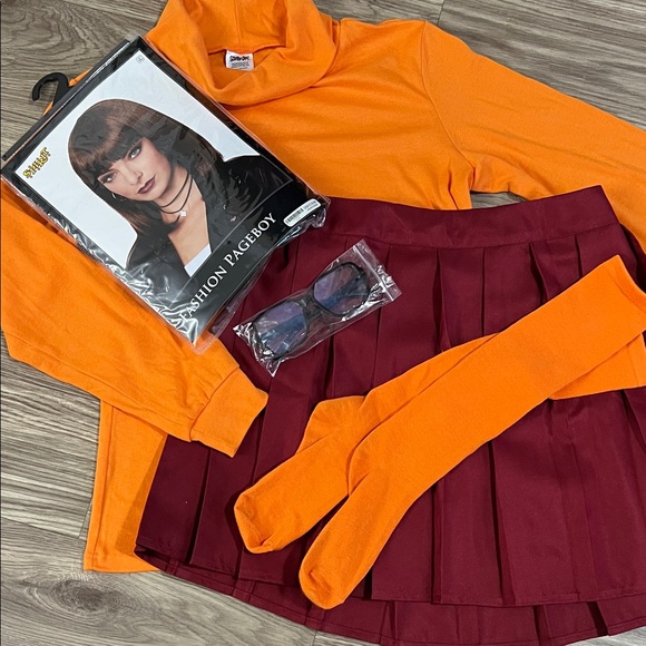 Adult SCOOBY-doo! Velma Costume Wig included size Medium - Picture 2 of 16